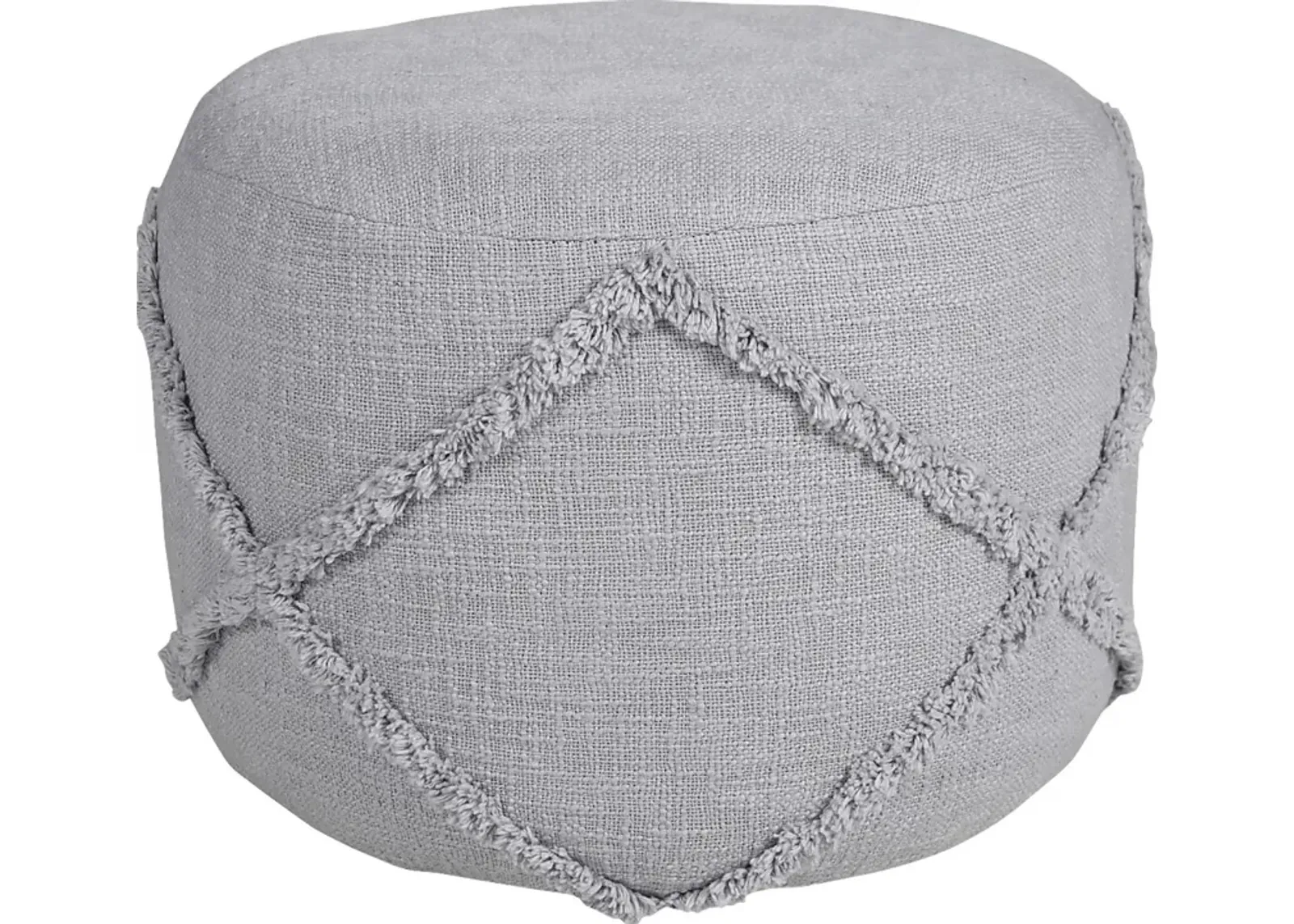 Elizeno I Gray Pouf