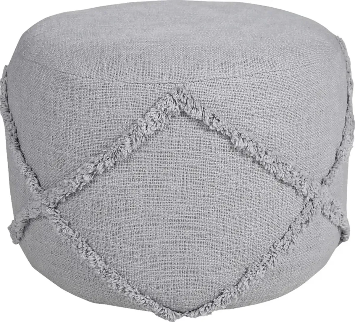 Elizeno I Gray Pouf