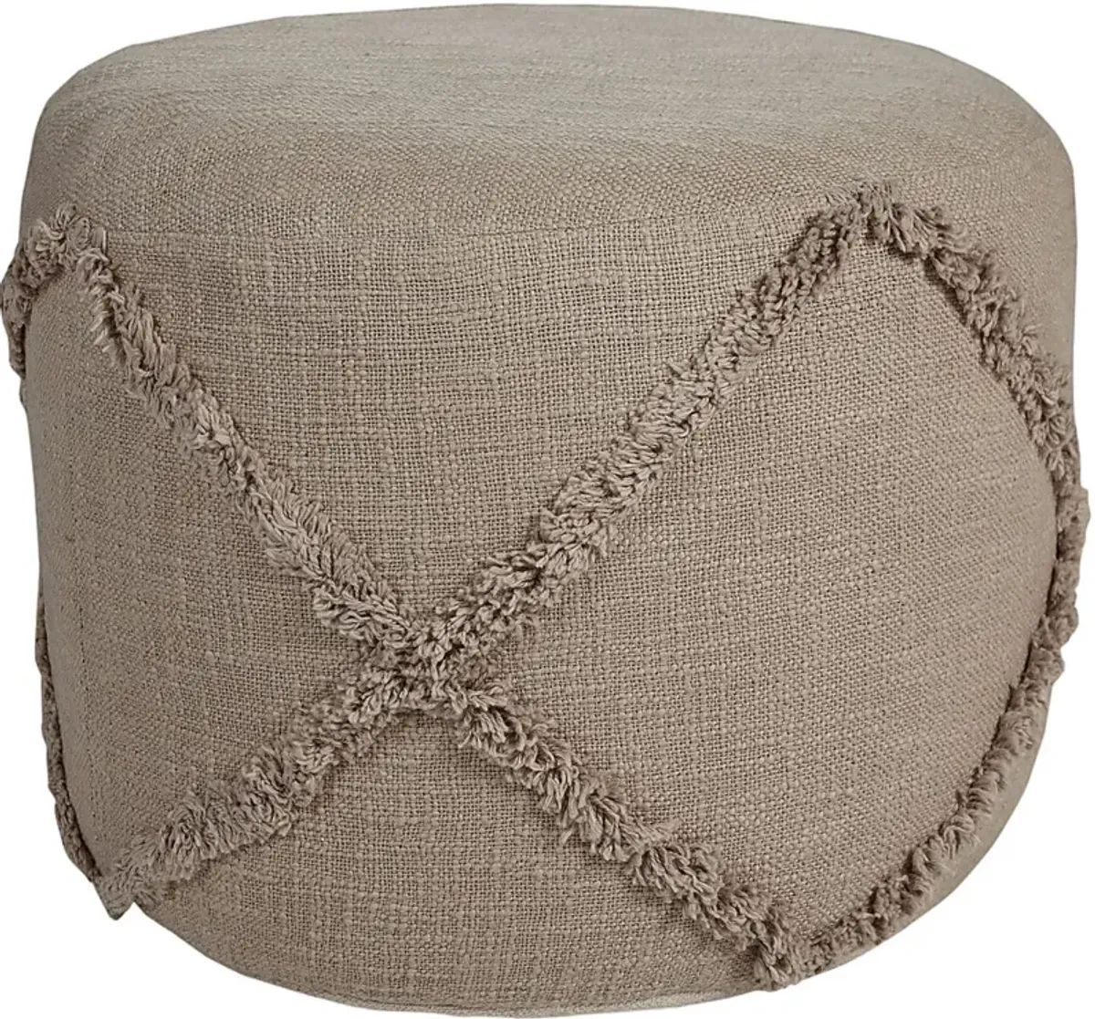 Elizeno I Light Brown Pouf