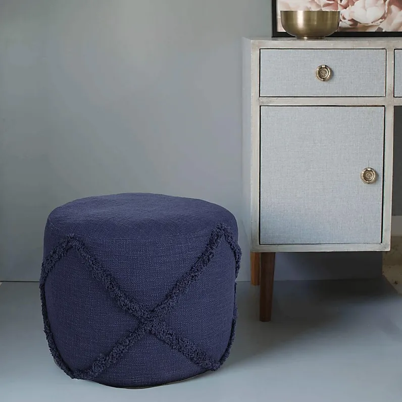 Elizeno I Navy Pouf