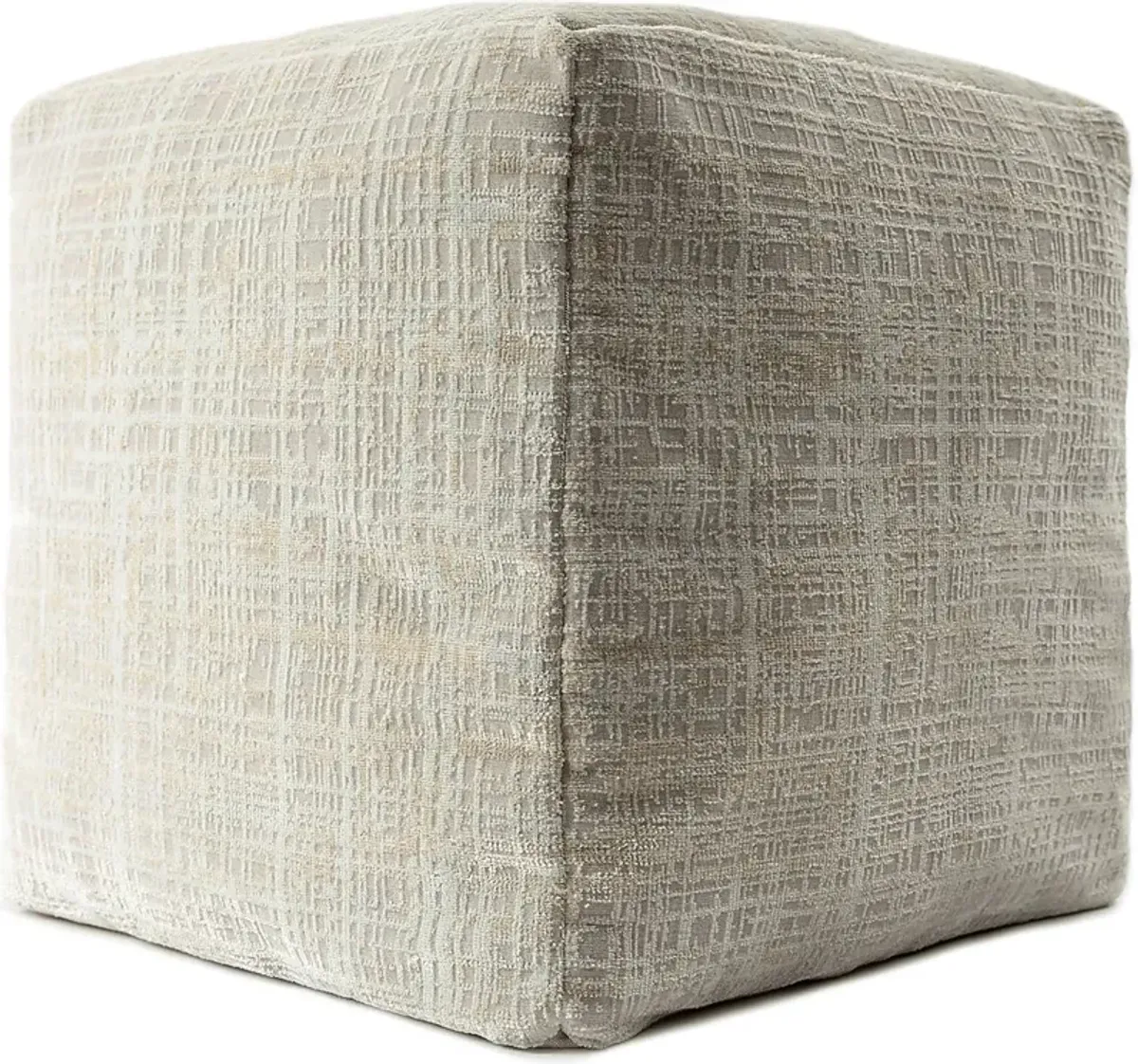 Lucilan Beige Pouf