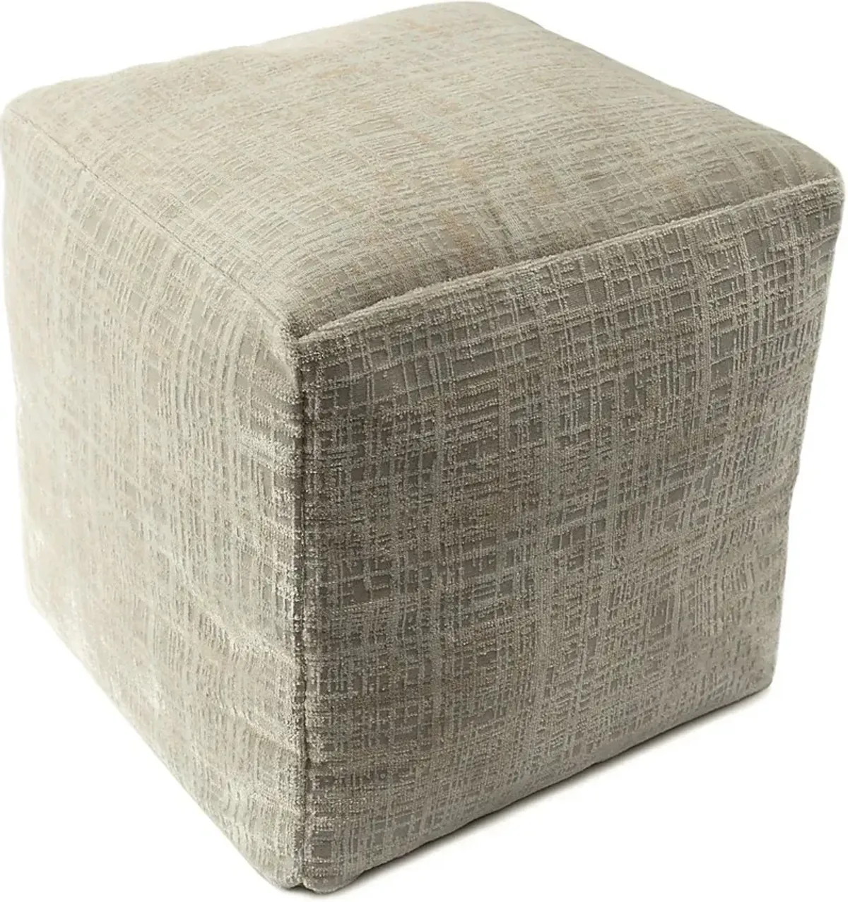 Lucilan Beige Pouf