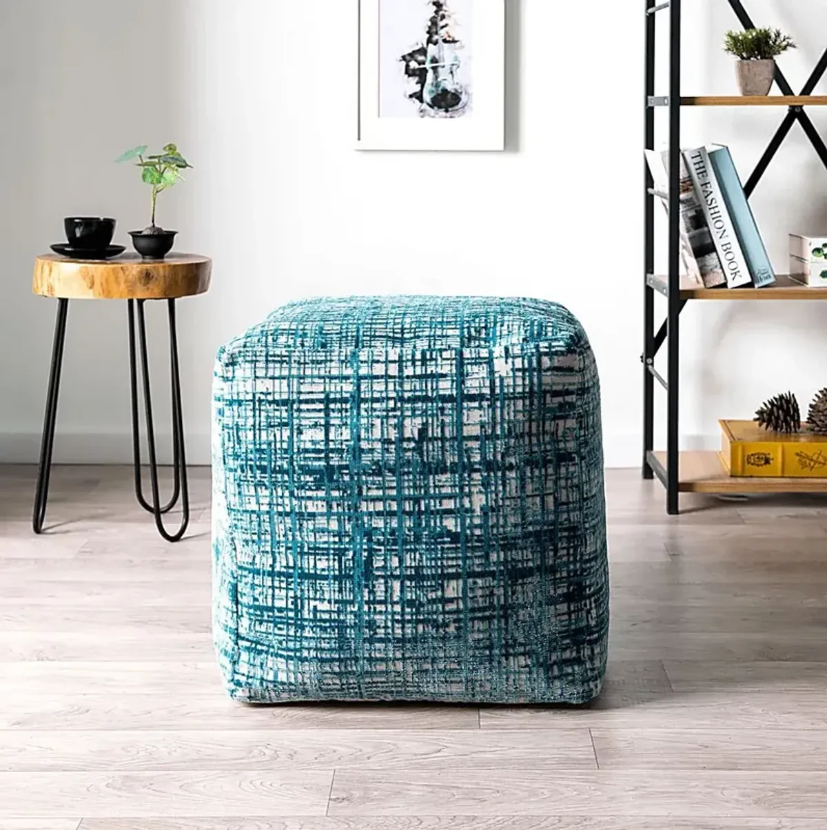 Lucilan Blue Pouf