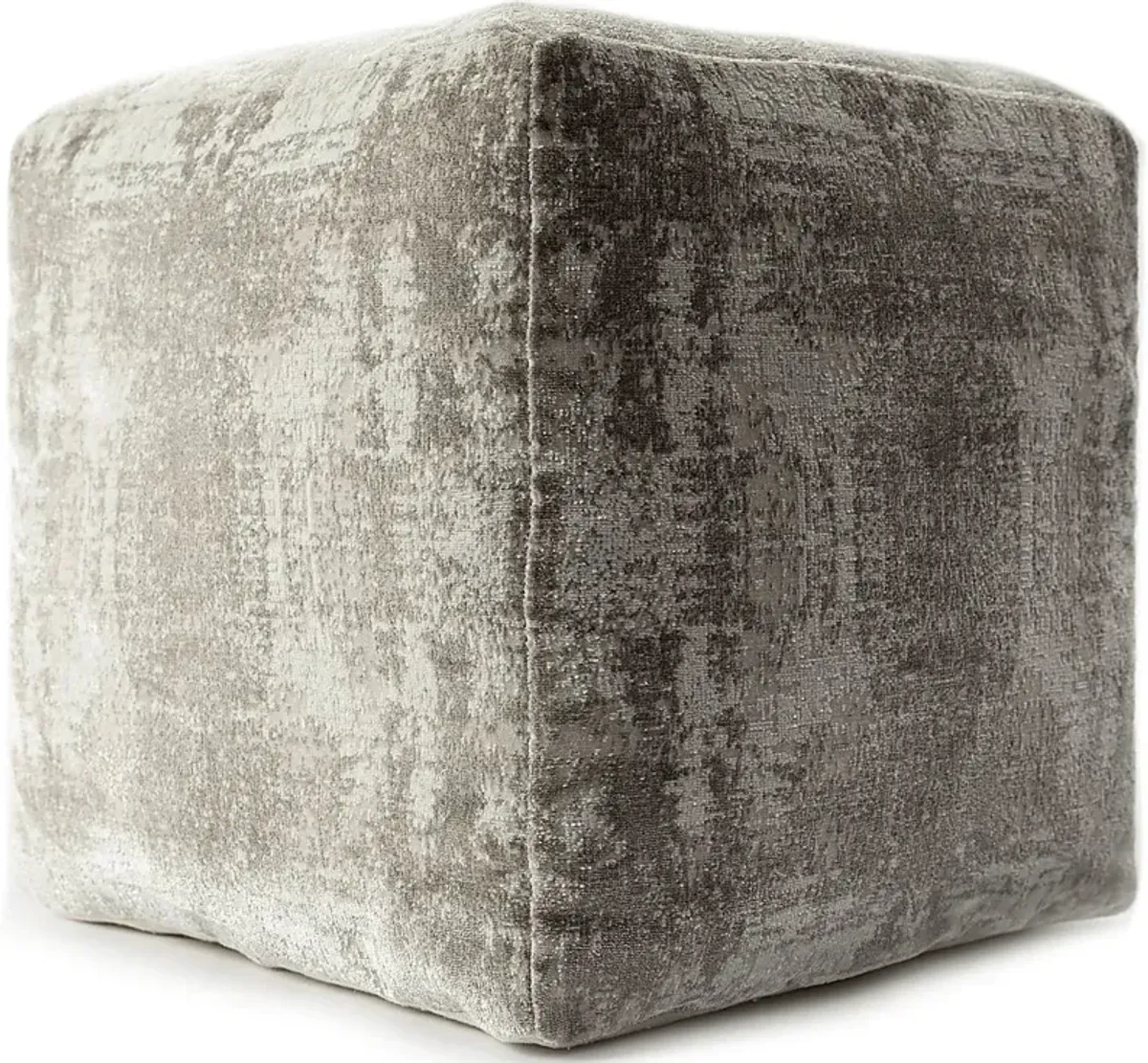 Natalina Light Gray Pouf