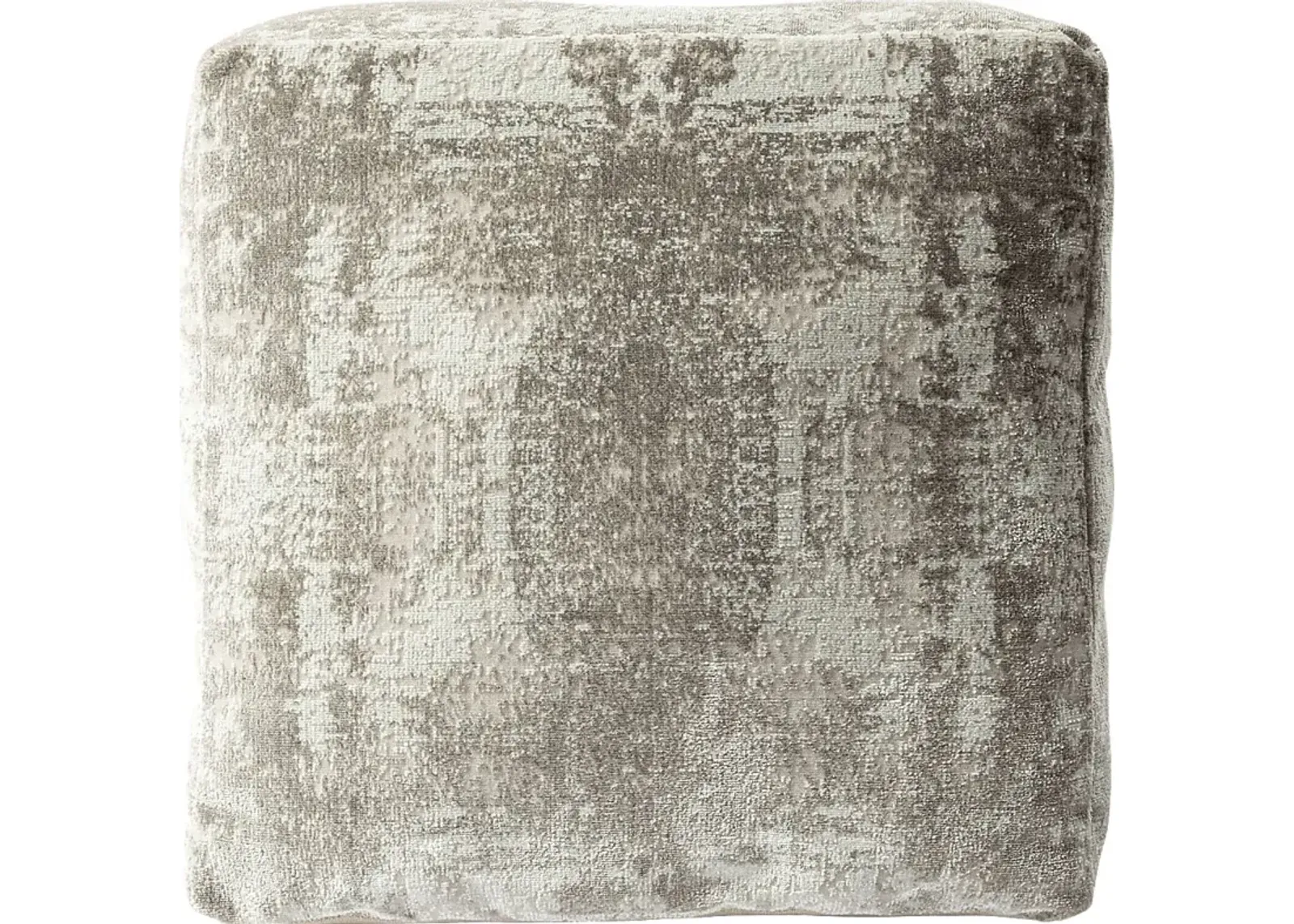 Natalina Light Gray Pouf