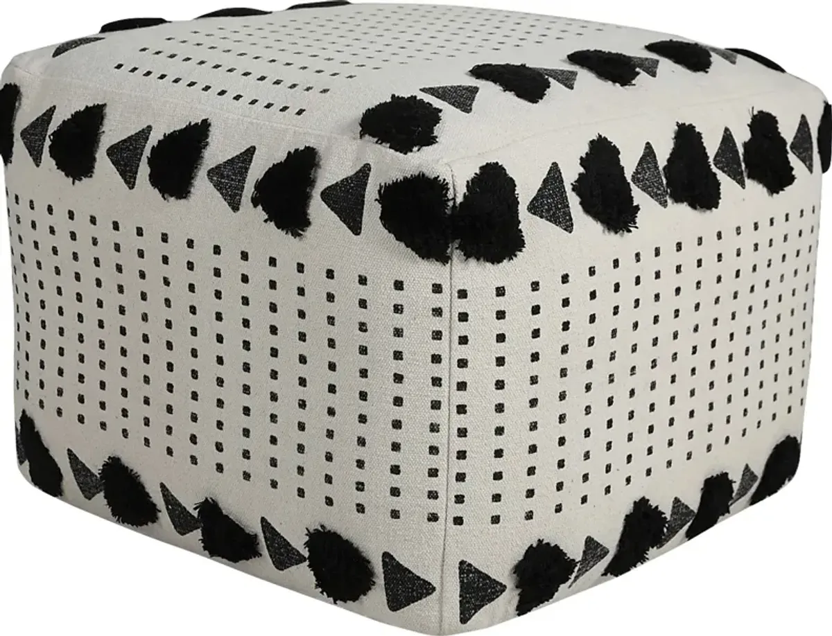 Norasen I Off White Pouf