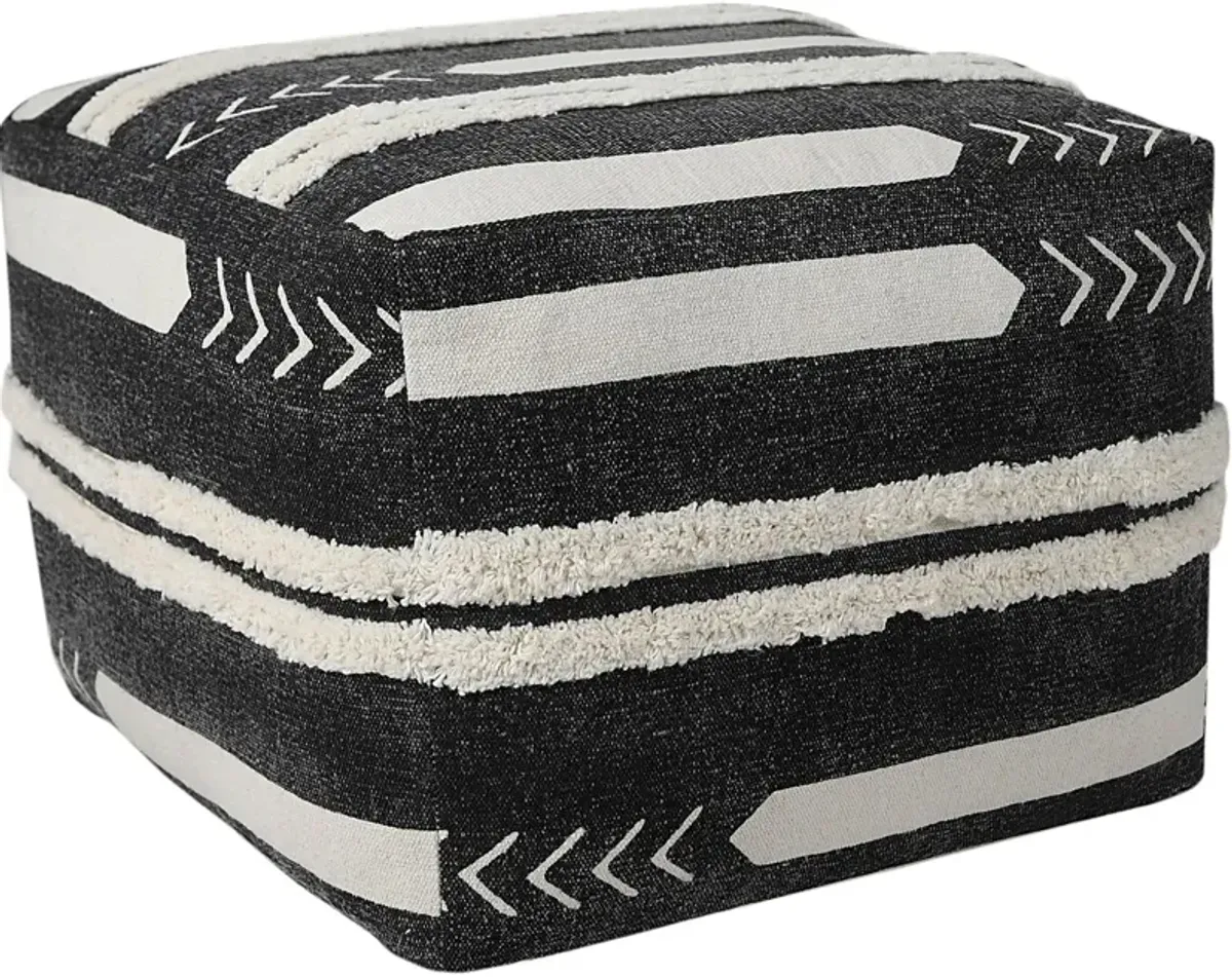 Norasen I Black Pouf