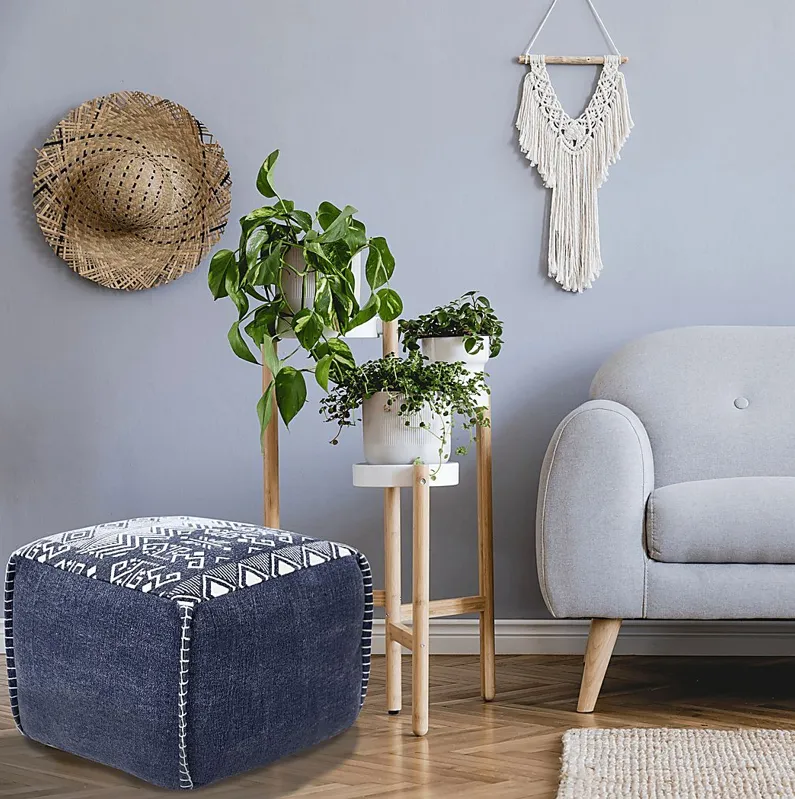 Popilen Blue Pouf