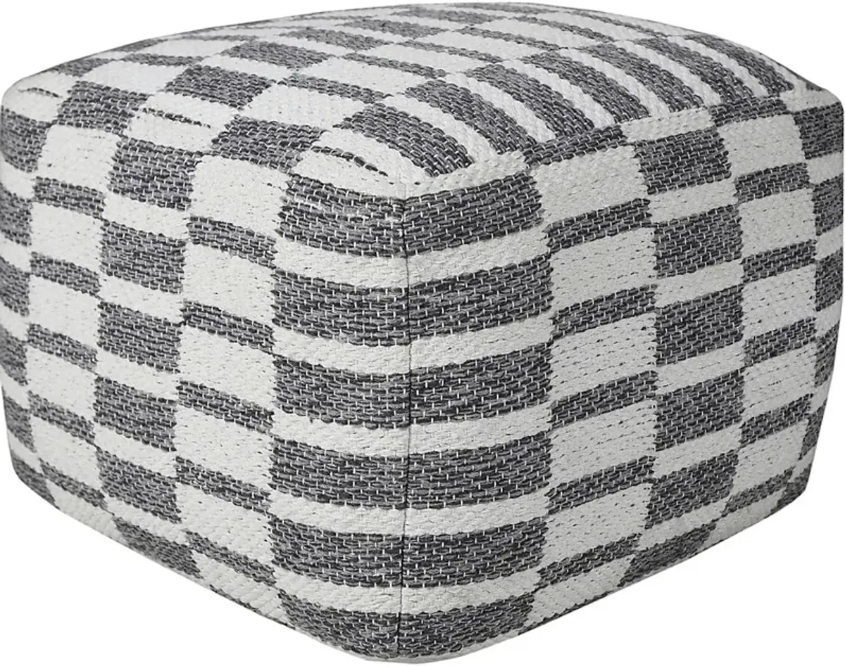 Melorna Gray Pouf