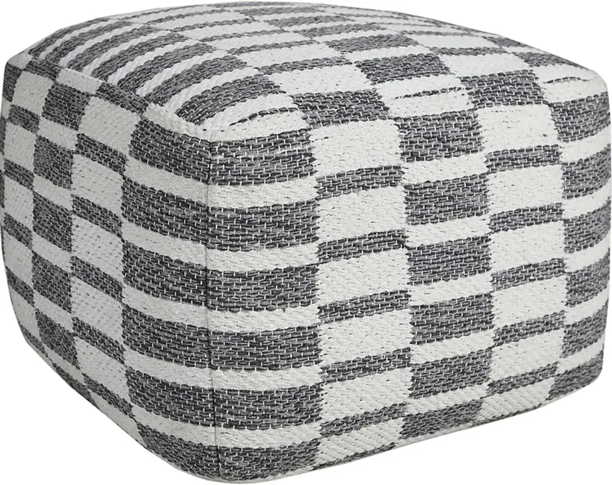 Melorna Gray Pouf