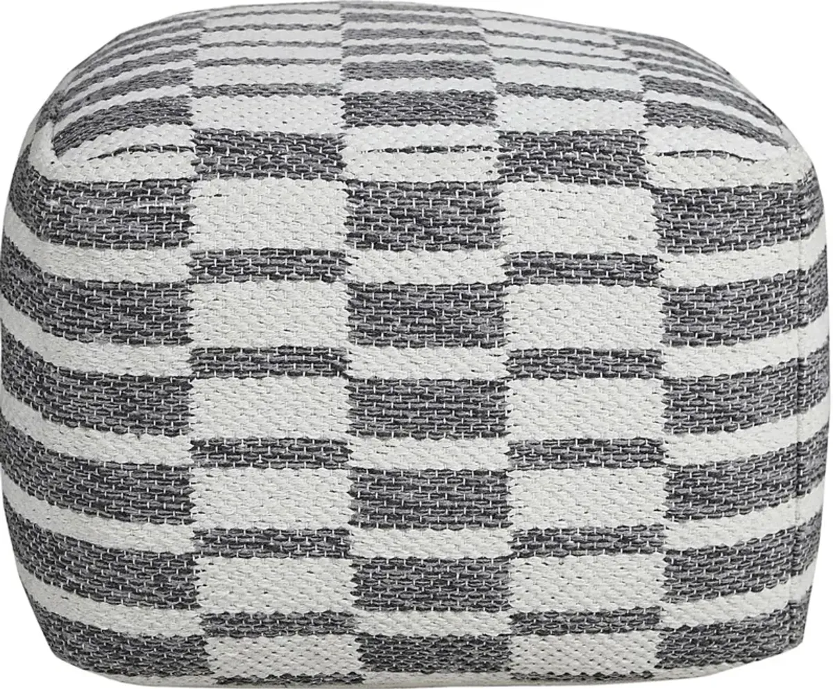 Melorna Gray Pouf