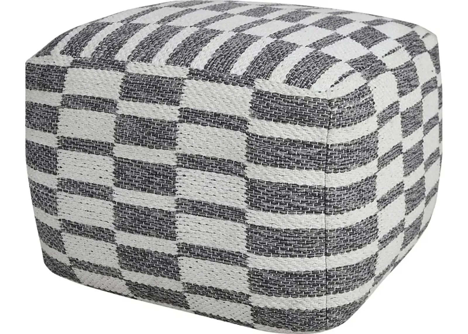 Melorna Gray Pouf