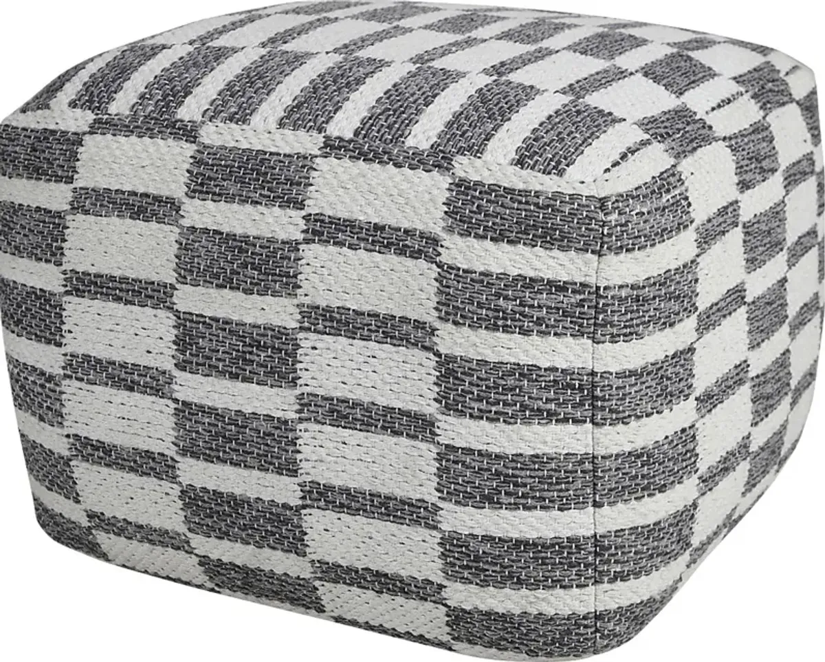 Melorna Gray Pouf