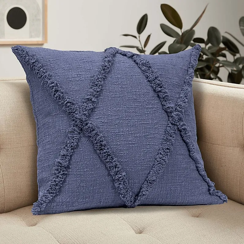 Rosellar Navy Throw Pillow