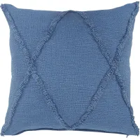 Rosellar Blue Throw Pillow