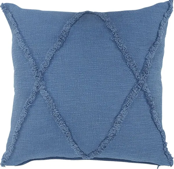 Rosellar Blue Throw Pillow