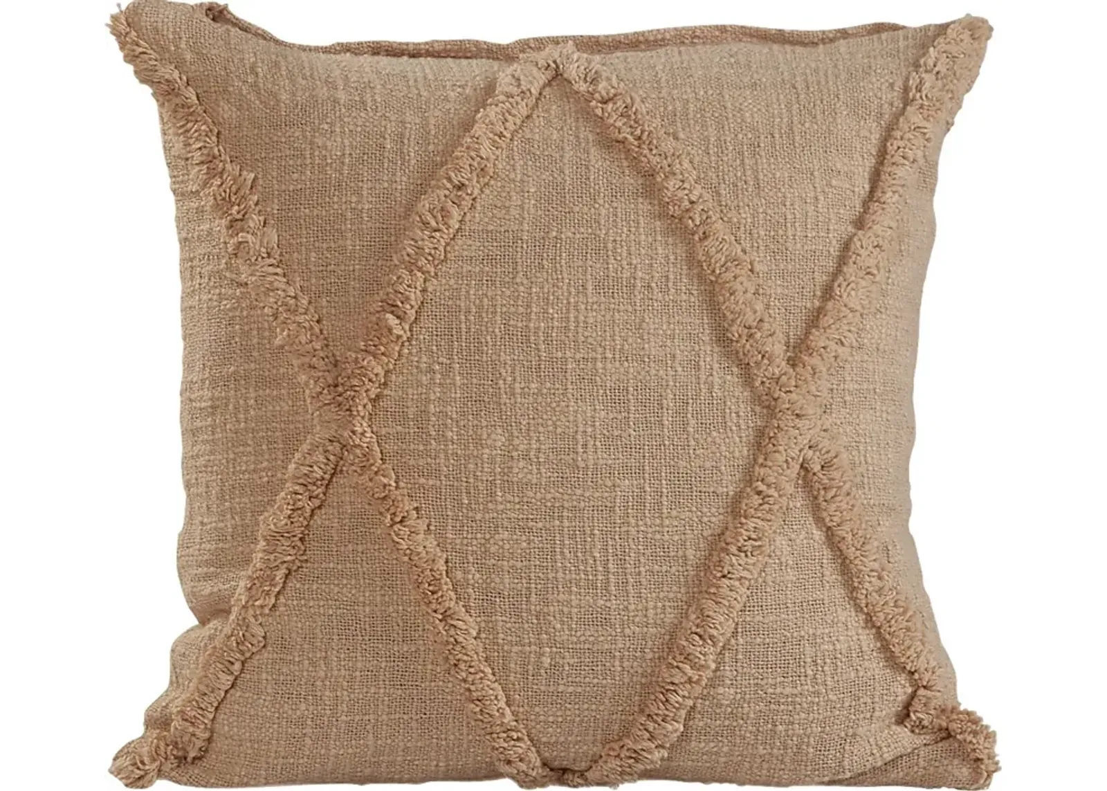 Rosellar Light Brown Throw Pillow