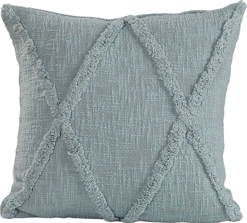 Rosellar Light Blue Throw Pillow