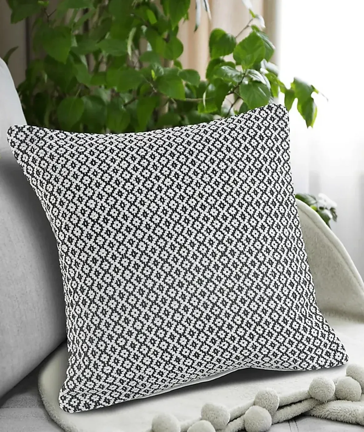 Antimo Charcoal Throw Pillow