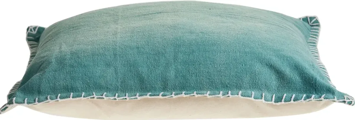 Burroy Teal Throw Pillow