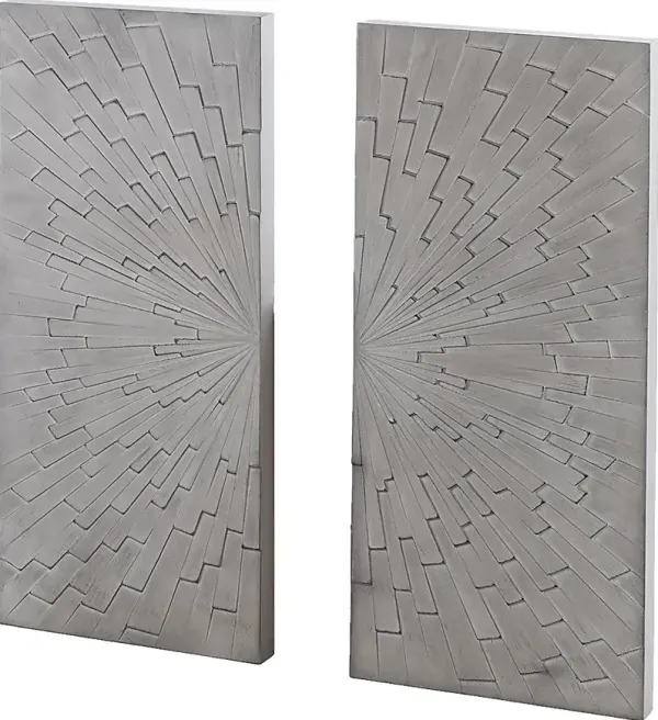 Bensley Gray Wall Panel, Set of 2