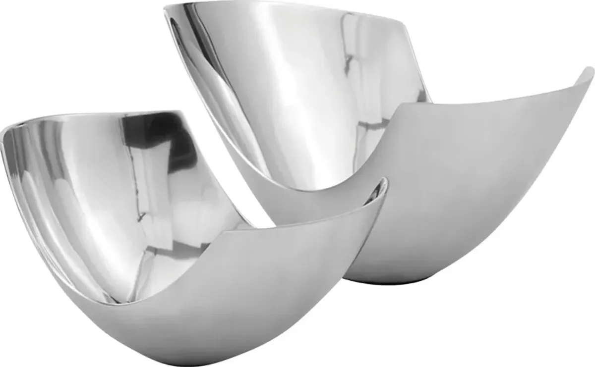 Arno Station II Silver Bowl, Set of 2