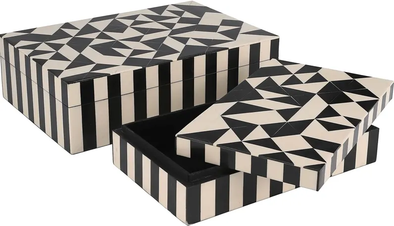 Wynchase Black Decorative Box, Set of 2