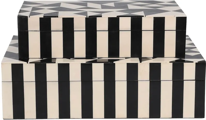 Wynchase Black Decorative Box, Set of 2