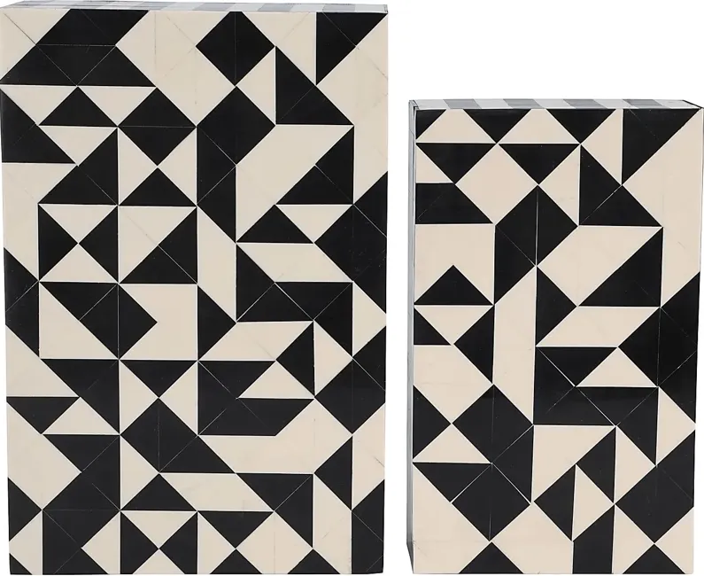 Wynchase Black Decorative Box, Set of 2