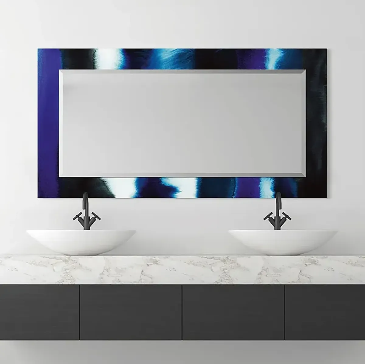 Foreson Blue Wall Mirror
