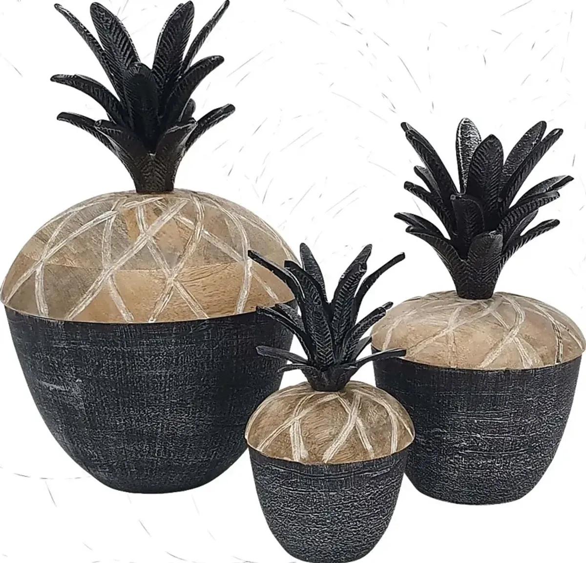 Chastanet Black Jar, Set of 3