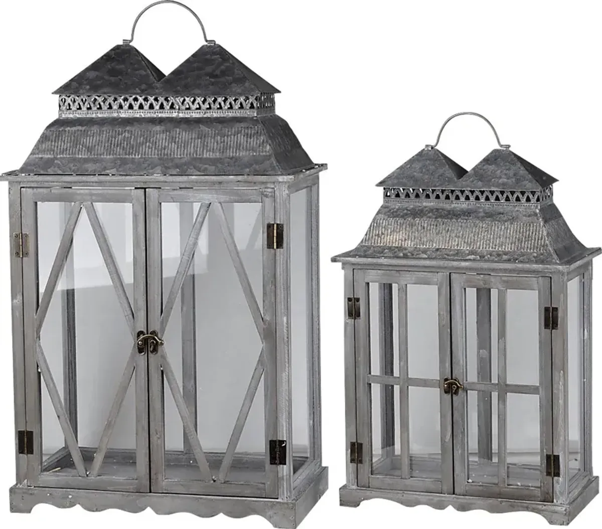 Jeelu Gray Lantern, Set of 2