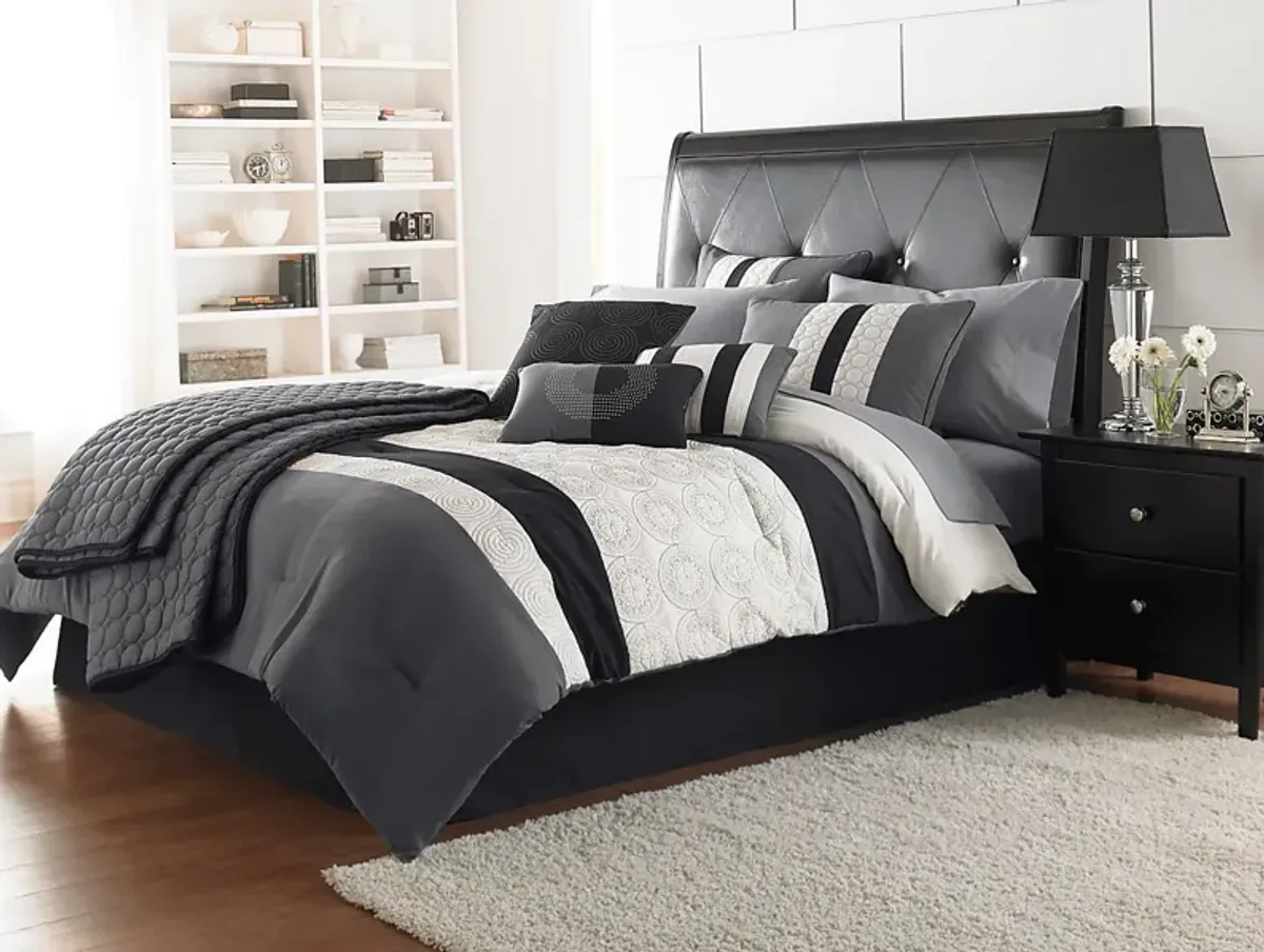 Darrah Black 7 Pc King Comforter Set