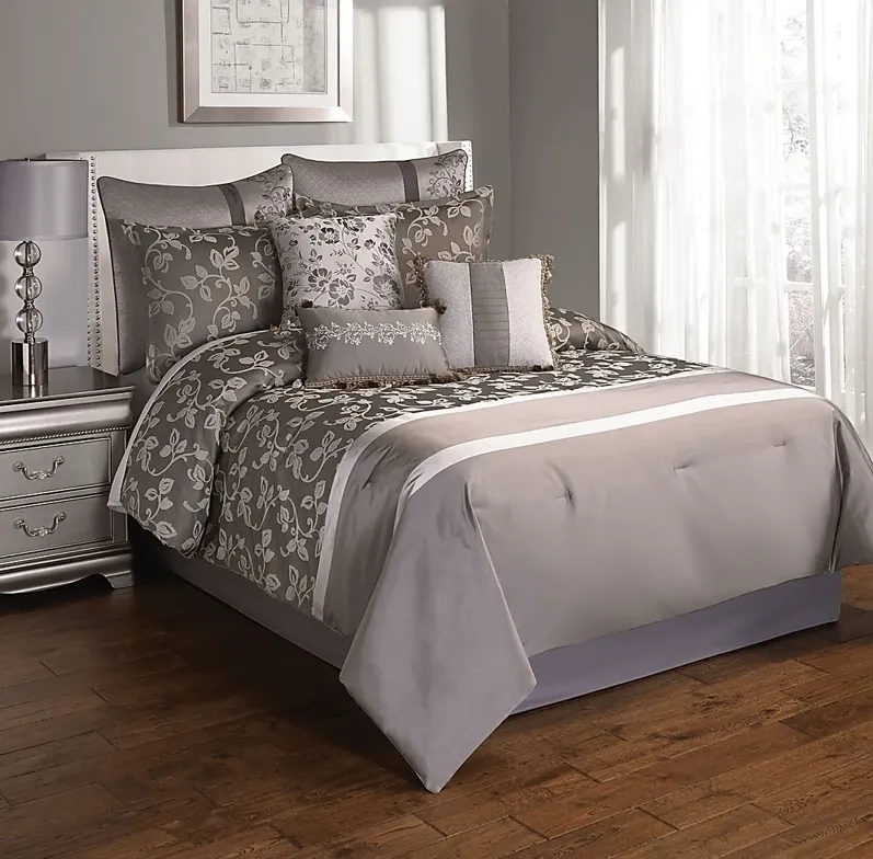 Ediva Platinum 10 Pc Queen Comforter Set