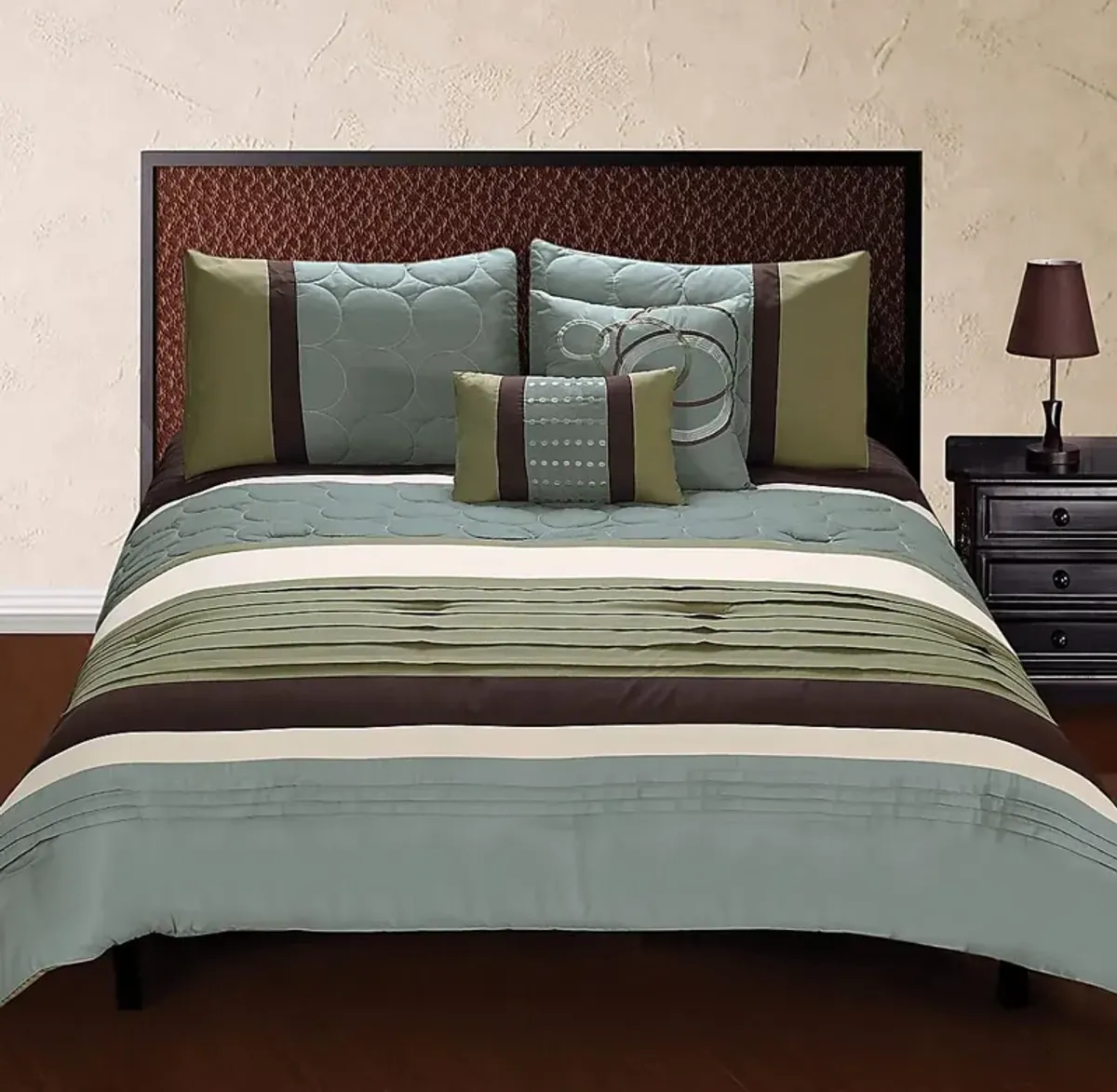 Diana Pointe Tan 5 Pc King Comforter Set