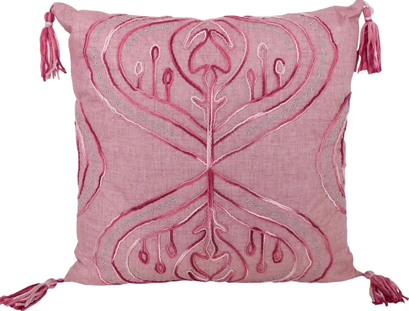 Estoria Light Pink Throw Pillow