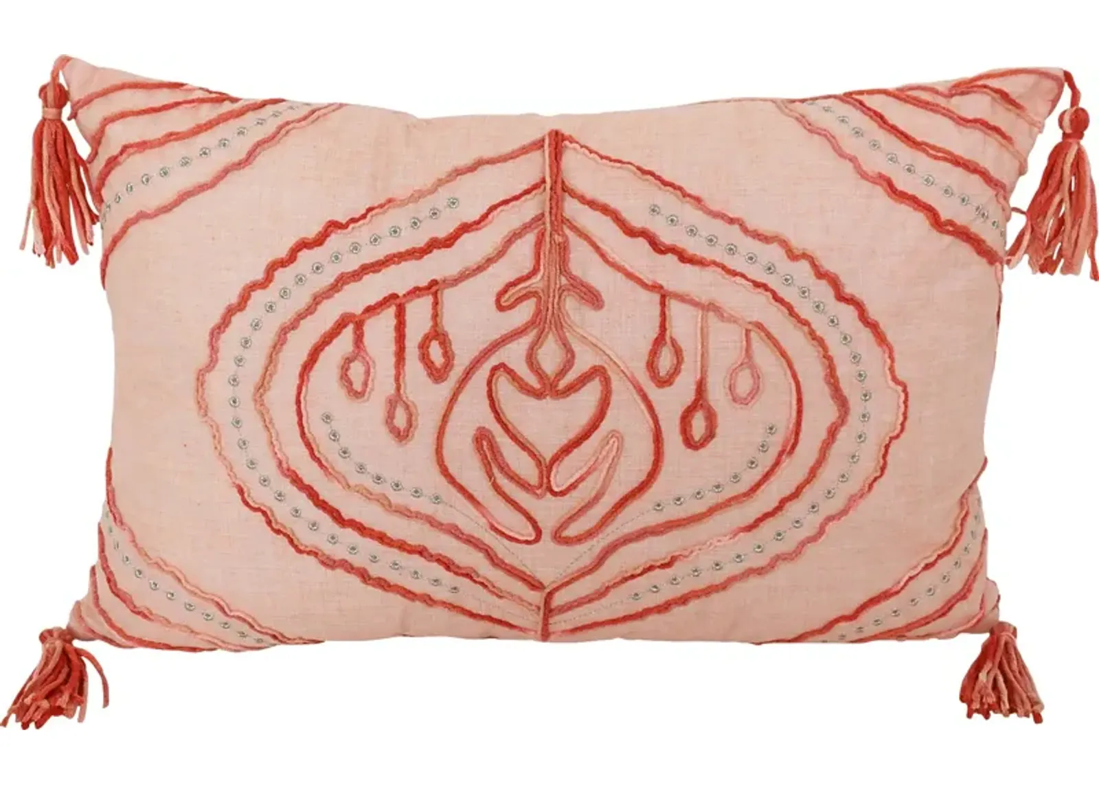 Barnesdale Coral Throw Pillow