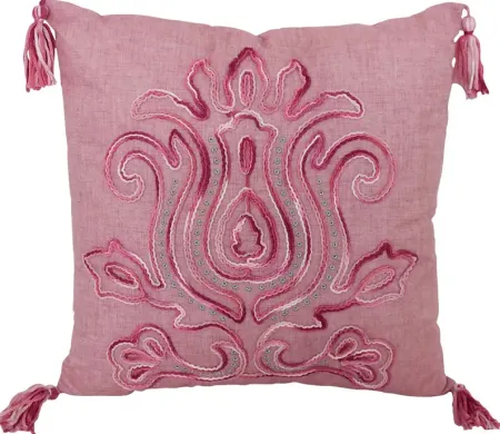 Almeta Pink Throw Pillow