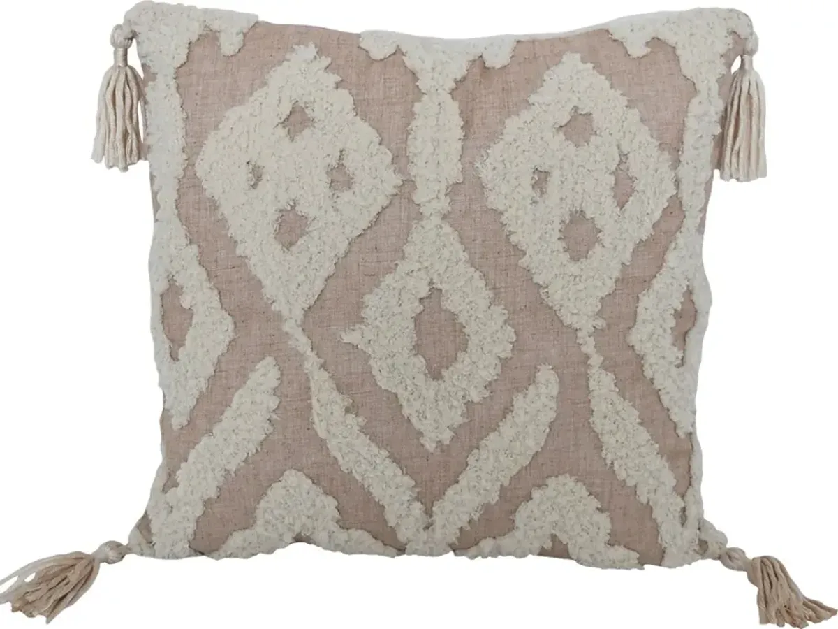 Utoy Beige Throw Pillow