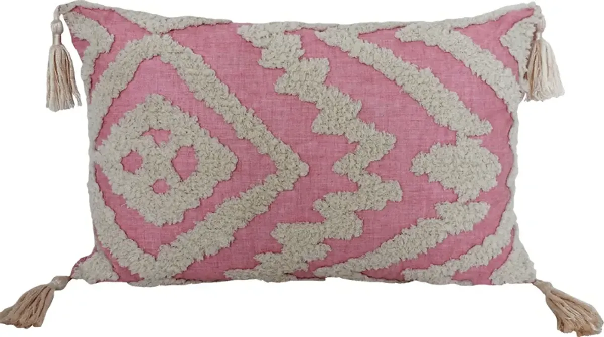 Sandalin Pink Throw Pillow