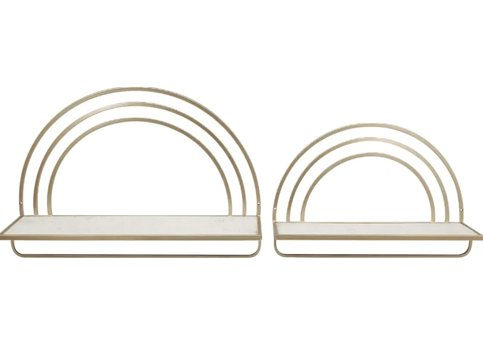 Telatha Gold Wall Shelf, Set of 2