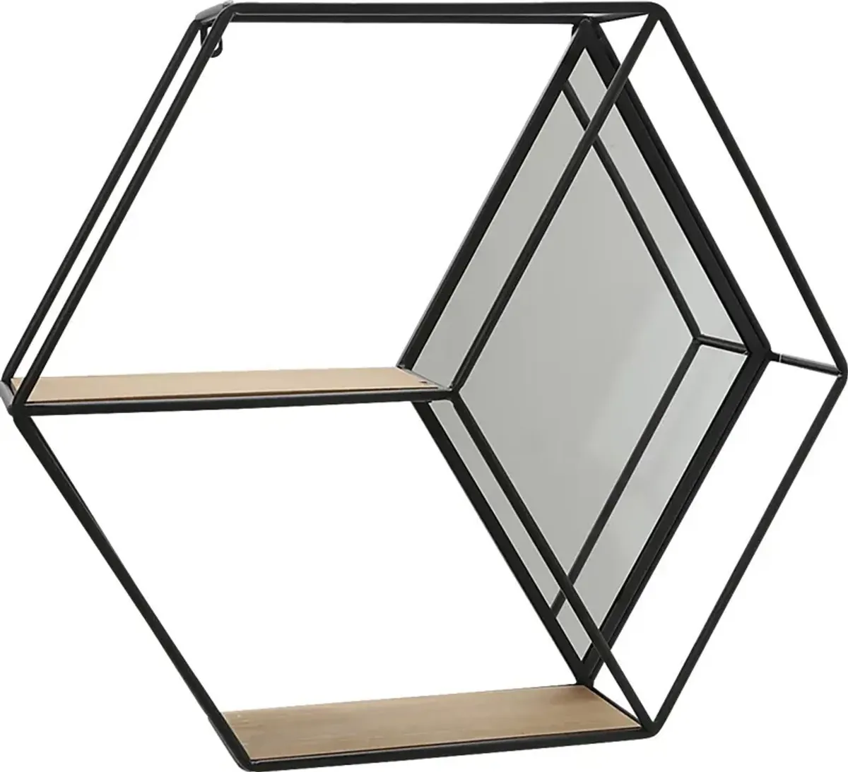 Stratman Black Wall Shelf