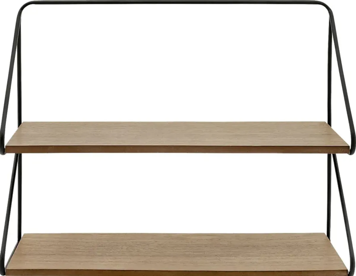Portview Black Wall Shelf