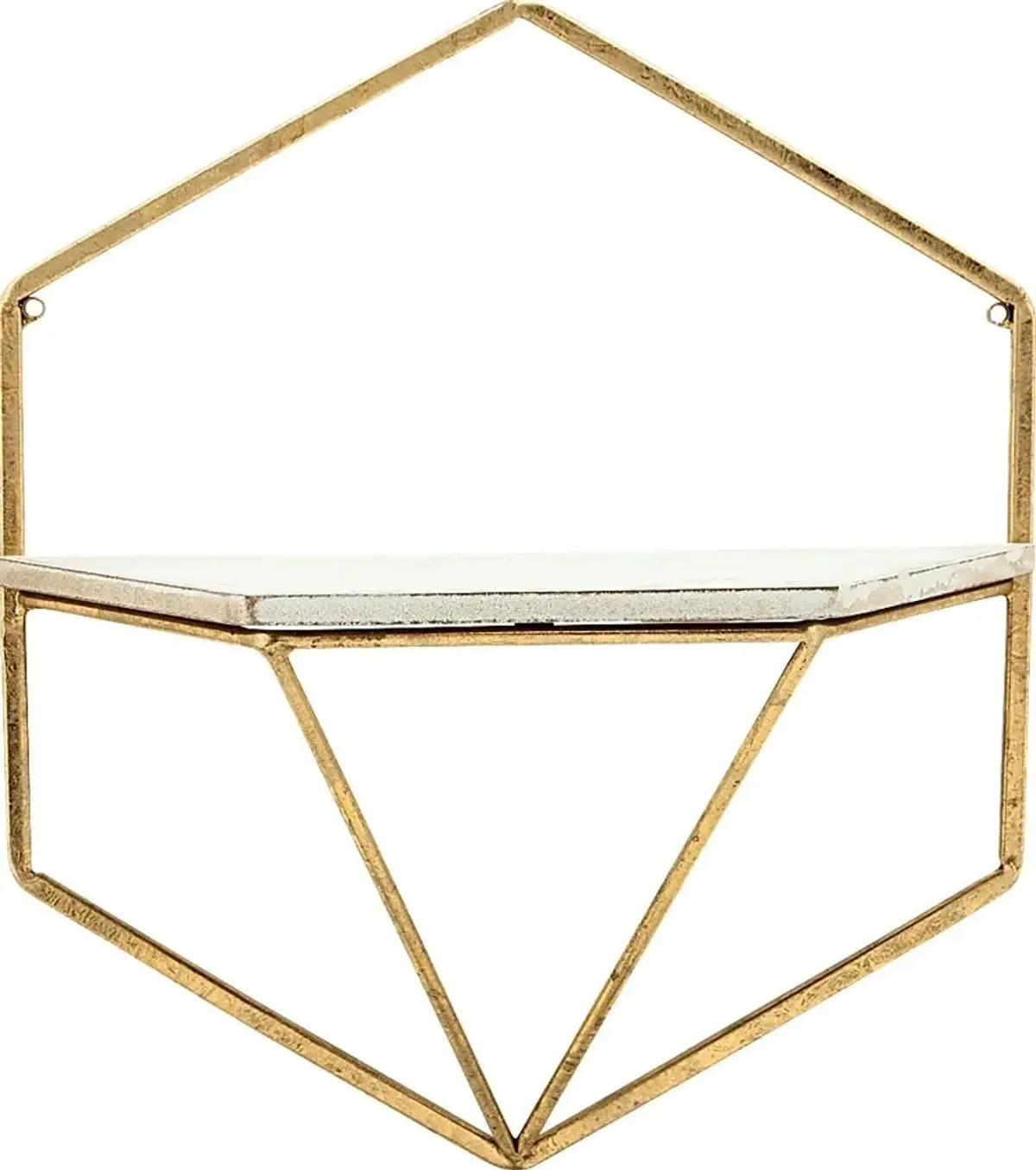 Parmenas Gold Wall Shelf, Set of 2