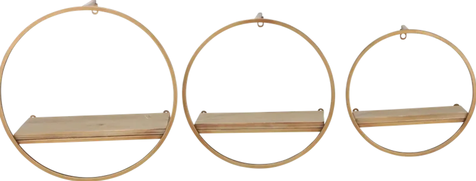 Olearry Bronze Wall Shelf, Set of 3