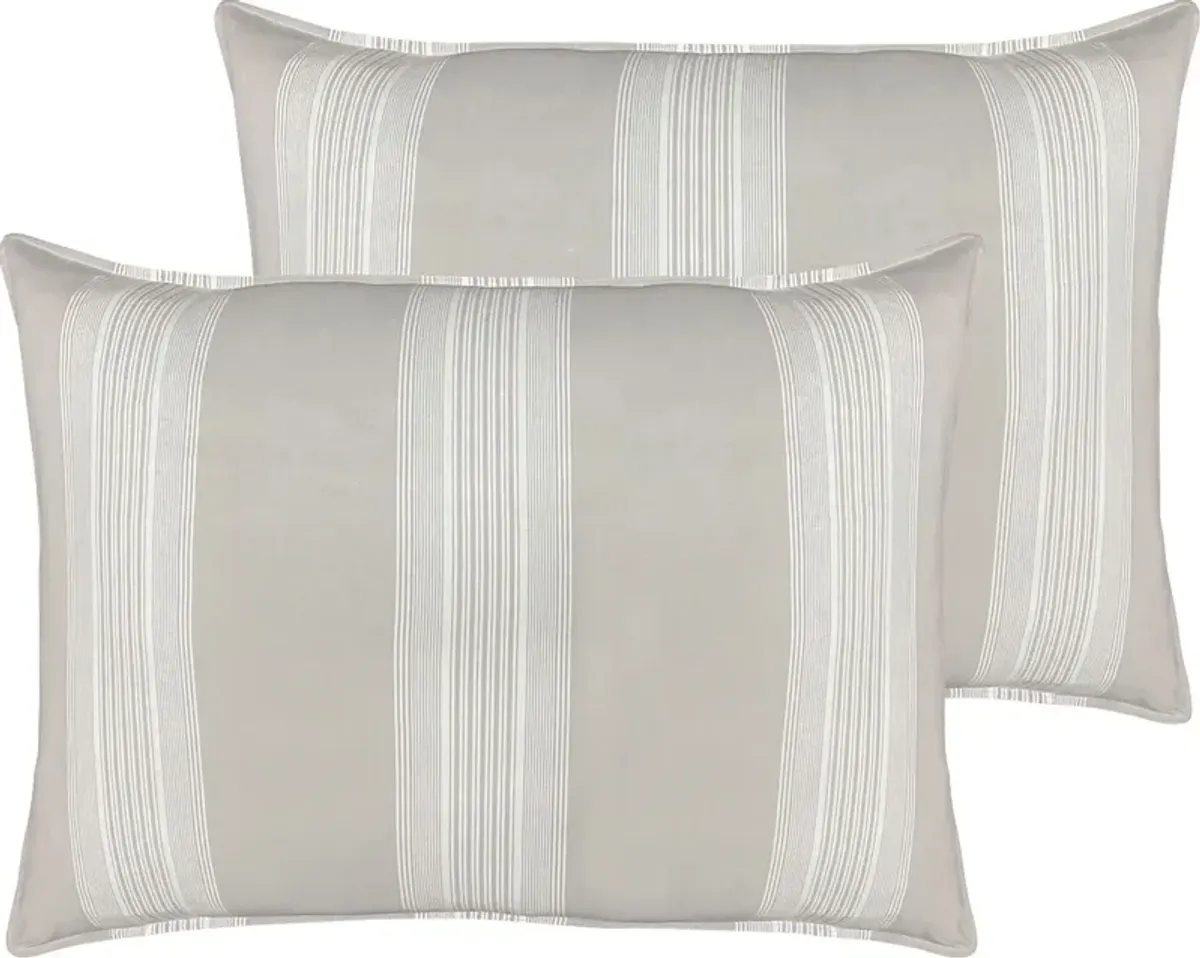 Graegle Gray Ivory 3 Pc King Comforter Set