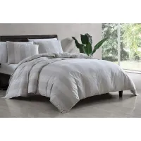Graegle Gray Ivory 3 Pc King Comforter Set