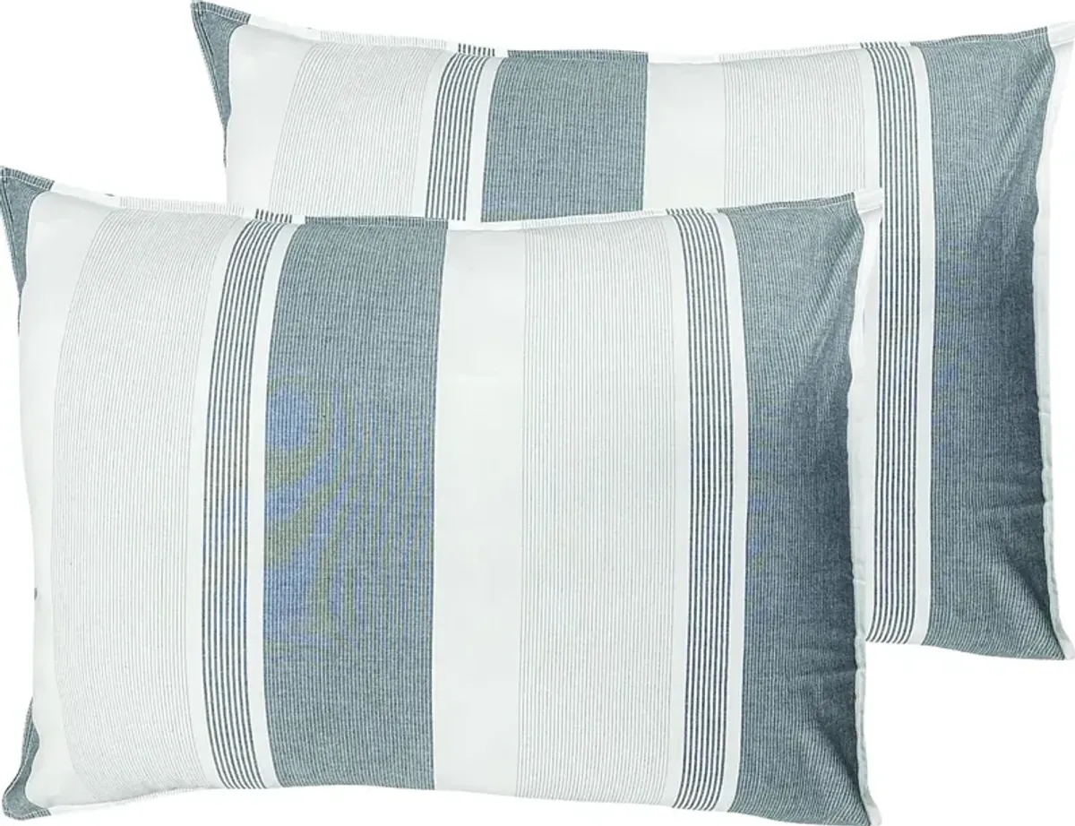 Weatherbee Gray Blue 3 Pc Queen Comforter Set