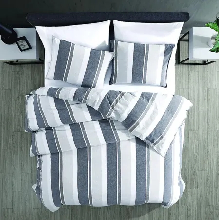 Weatherbee Gray Blue 3 Pc King Comforter Set