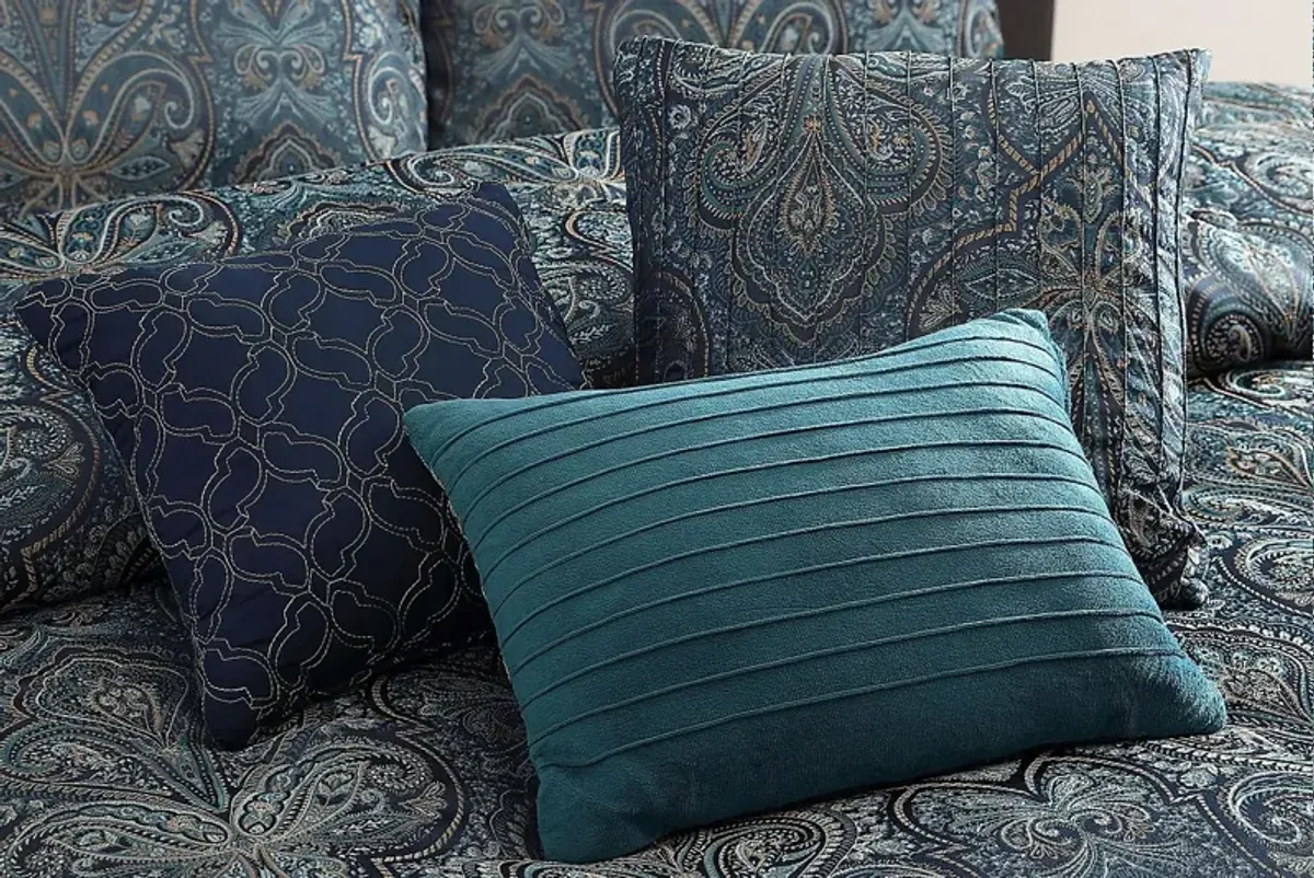 McKillop Teal 7 Pc Full/Queen Comforter Set